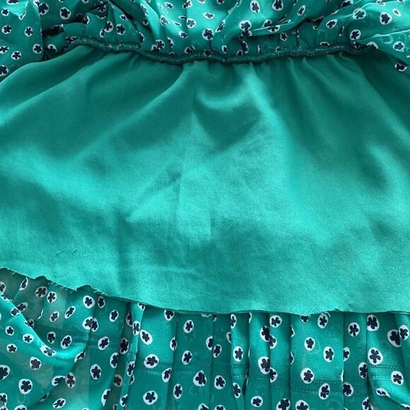 Ted Baker TALARLA Floral Dot green/black Midi Skirt  holiday party XS
C - Picture 13 of 13